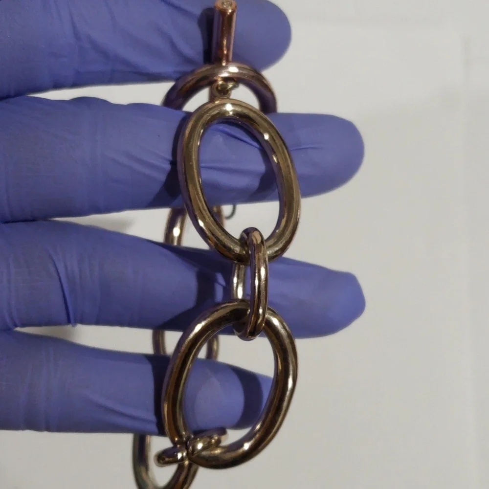 White House Black Market Chunky Hoop Bracelet Gold Womens Fashion Jewelry
